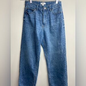 Forever 21 Blue Smiley Women's Flare Jeans